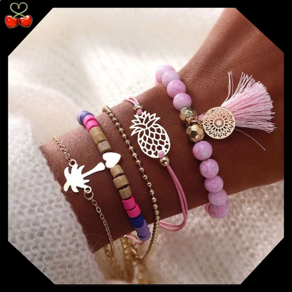 🍒 ALOHA 🍍 Natural Charm Bracelets